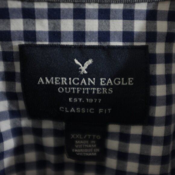 COPY - American Eagle Outfitters Blue Gingham Classic fit Shirt 100% Cotton, Si… - Picture 4 of 11